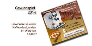 gratis gewinnspiel kaffeevollautomaten gewinnen 300x150 Gratis Gewinnspiel: bis 30.09.14